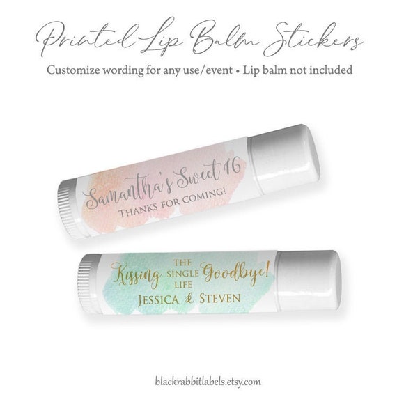 Printed lip balm labels