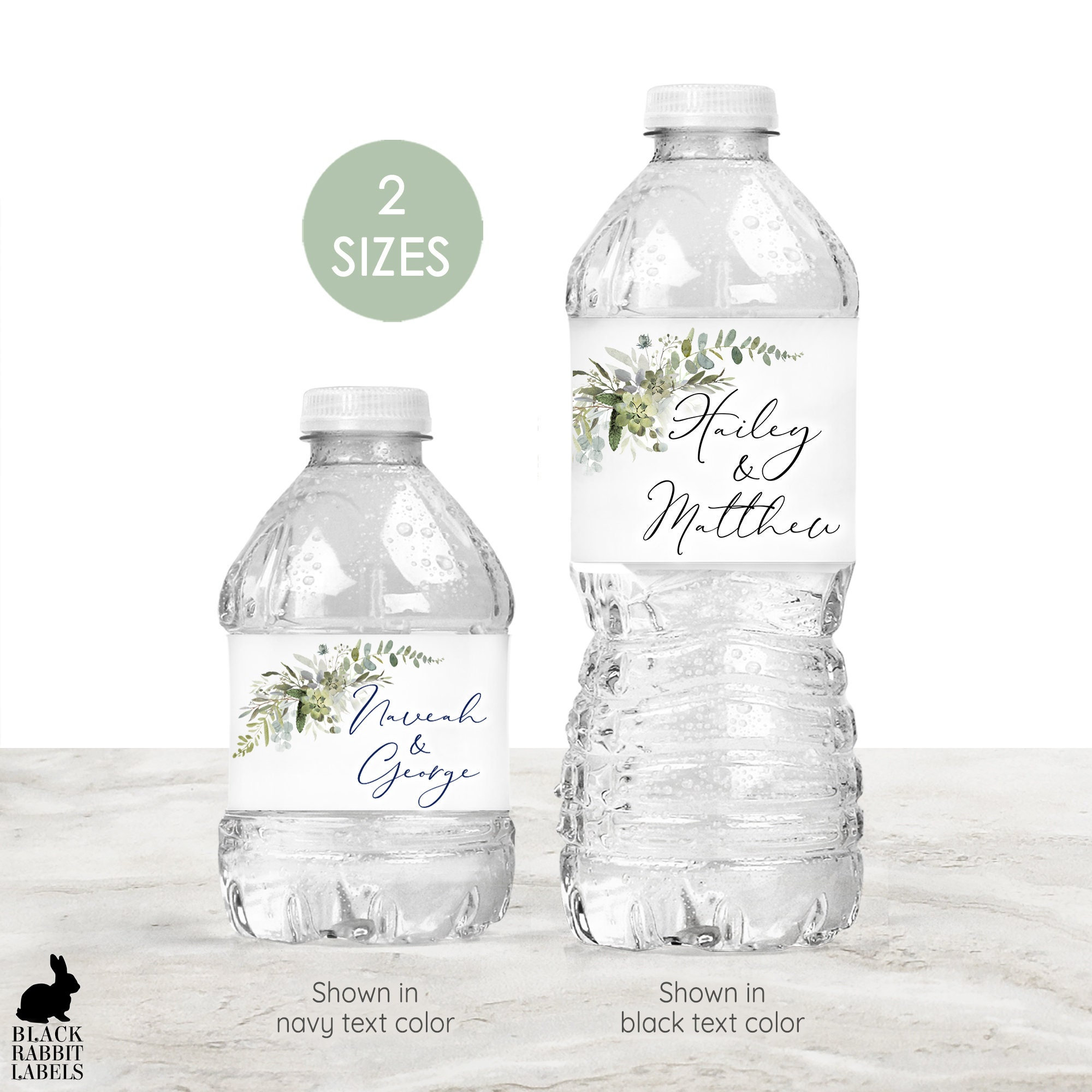 Simple Stripe Photo Water Bottle Label for weddings and receptions -  WBWA269photo – Candy Wrapper Store