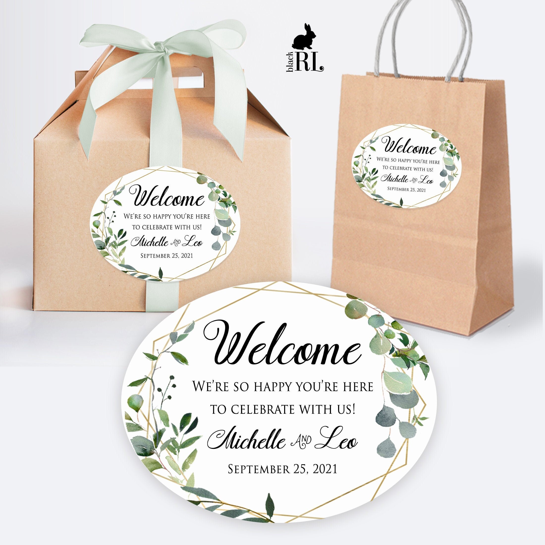 Stickers for Wedding Welcome Bags