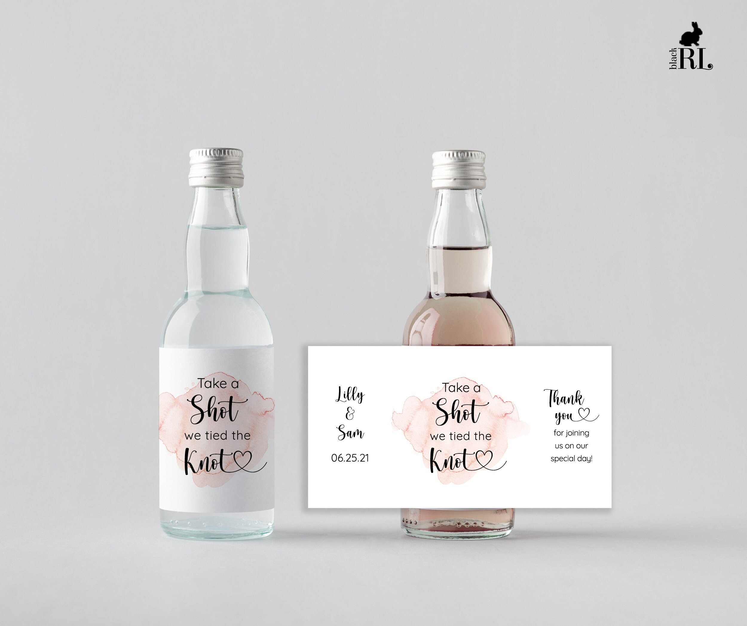 Printed Personalized Mini Liquor Bottle Labels Waterproof - Etsy