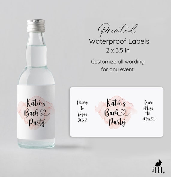 From Miss to Mrs. Personalized Water Bottle Label Favor