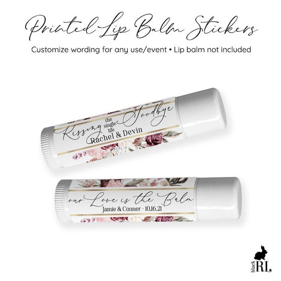 Printed Labels for Lip Balm Custom Printed Stickers Etsy