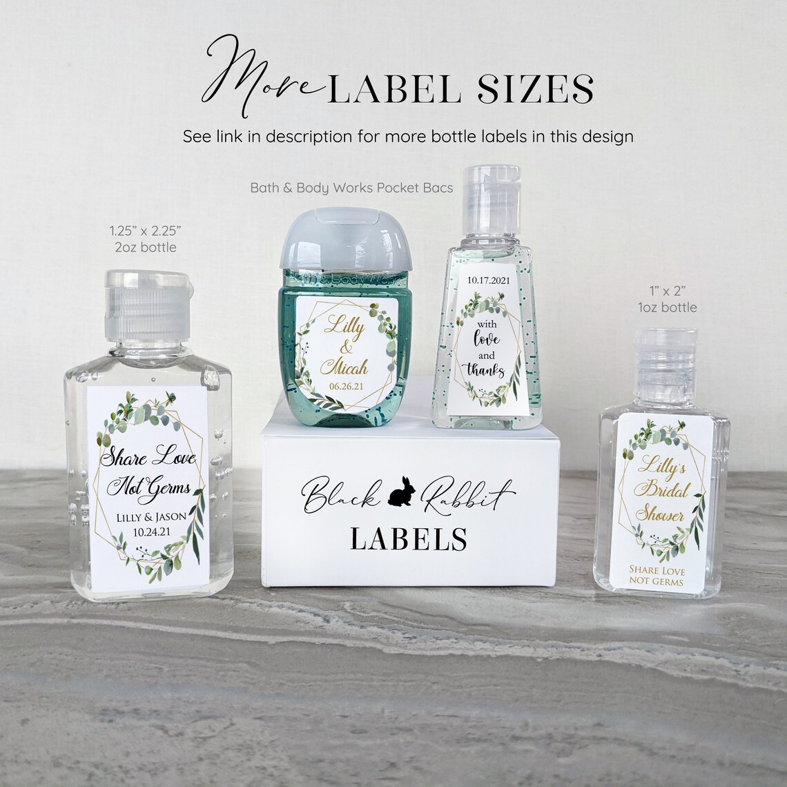 Custom Printed Favor Labels for Small Bottles Labels for Etsy
