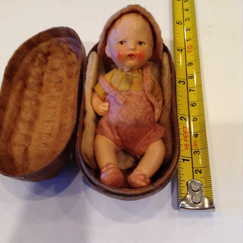 So Sweet Rare Antique Tiny German All Bisque Baby Doll In image 0