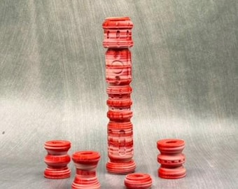 Sabr Spin Stick & Bead Caddy - Include perline extra e distanziatore (Candy Cane)