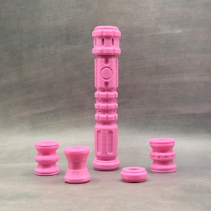 Spin Stick / Bead Caddy - Comprend un capuchon de rotation et des perles (roses)