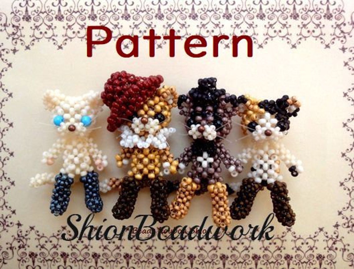 Puss in Boots , Cat ,3D Bead Patterns ,beading Tutorial - Etsy Canada