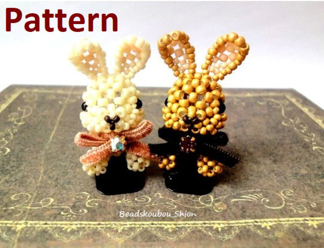 Rabbit Hairclip ,3D Bead Patterns ,beading Tutorial - Etsy