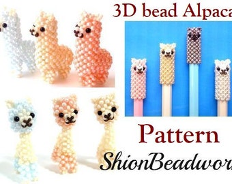 Alpaca  ,3D bead patterns ,Beading Tutorial