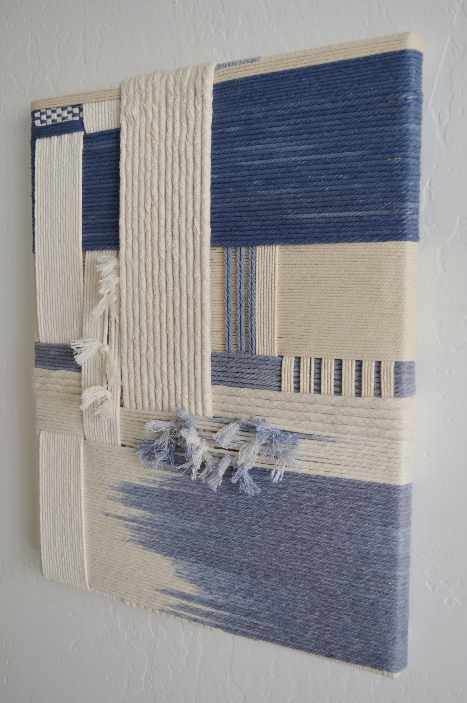 Woven Rope Canvas Wall Art Rope Wall Art Woven Wall Art Etsy