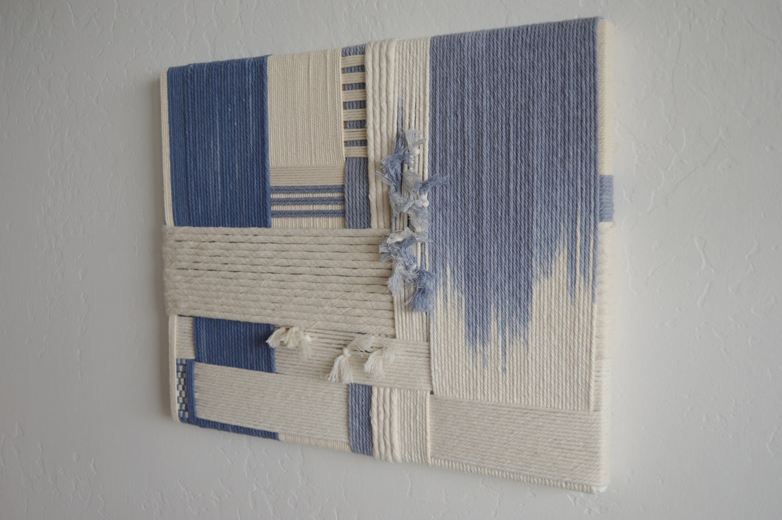 Woven Rope Canvas Wall Art Rope Wall Art Woven Wall Art Etsy