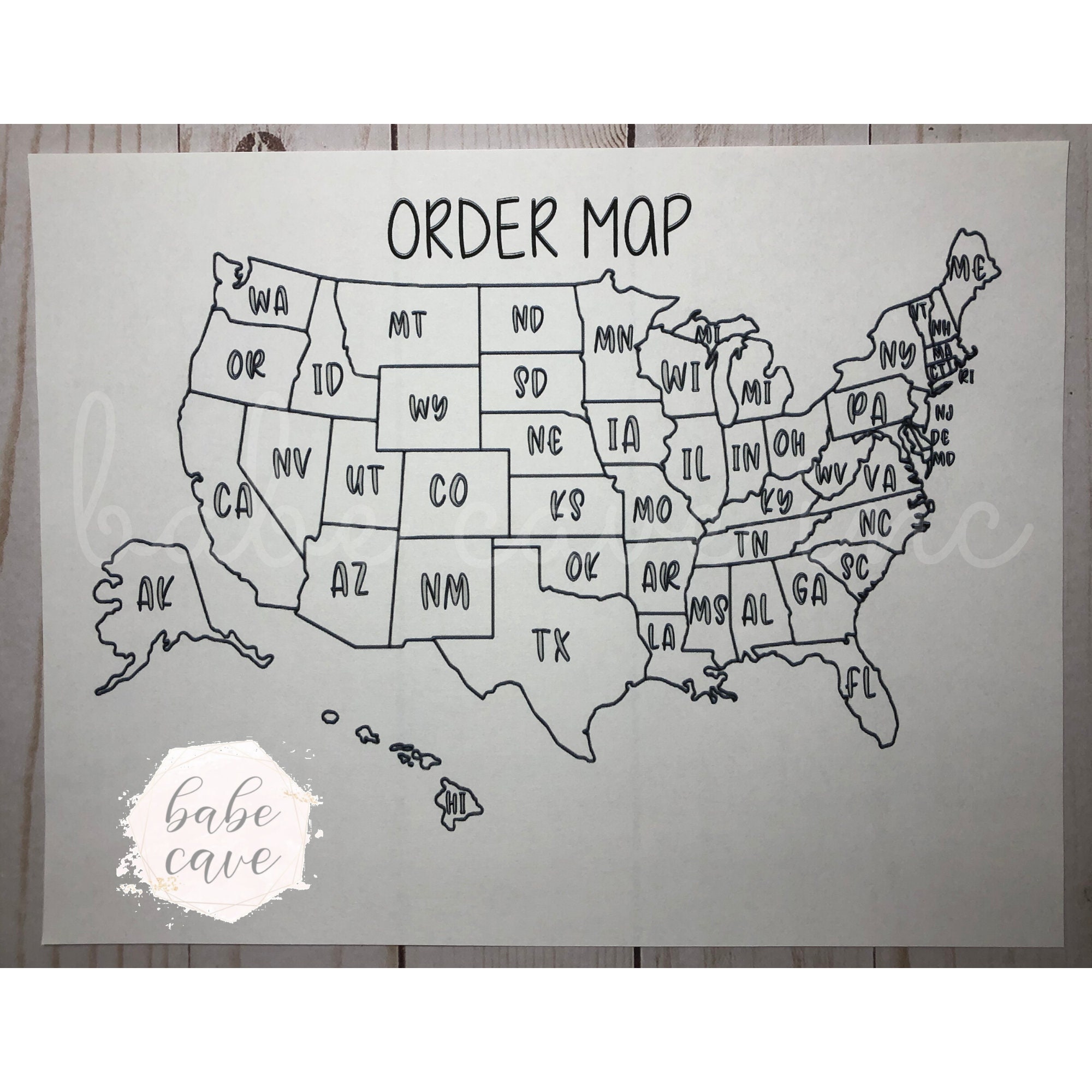 Order Map PDF Etsy