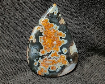 Very  rare Multi color agate cabochon,  a stunningly beatiful rare designer Turkish agate cabochon