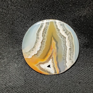 Cabujón de ágata de diseño con bandas turcas