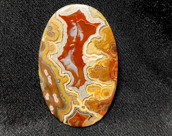 Multi color banded agate cabochon