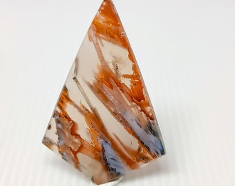 Red stick agate cabochon