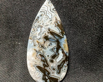 Ultra rare designer agate cabochon, stick agate cabochon, Turkish agate