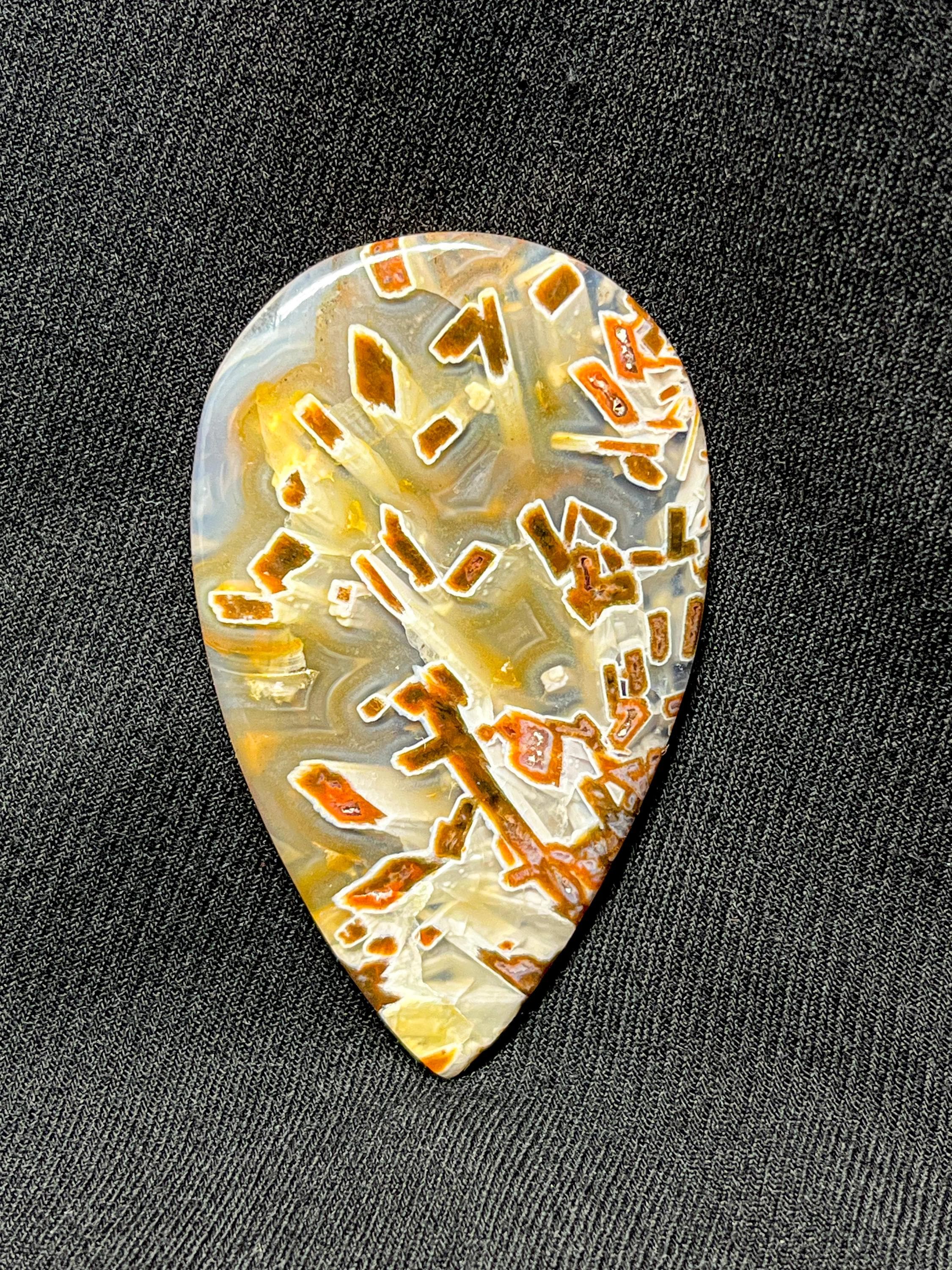 stick agate cabochon