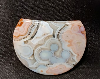 Natural agate cabochon, Turkish designer agate