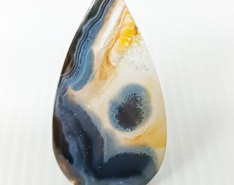 Pseudomorph agate cabochon