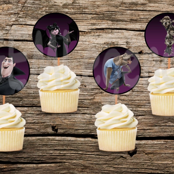 Hotel Transylvania Cupcake Toppers, Hotel Transylvania Birthday, Hotel Transylvania Party, Hotel Transylvania Birthday Party, DIGITAL