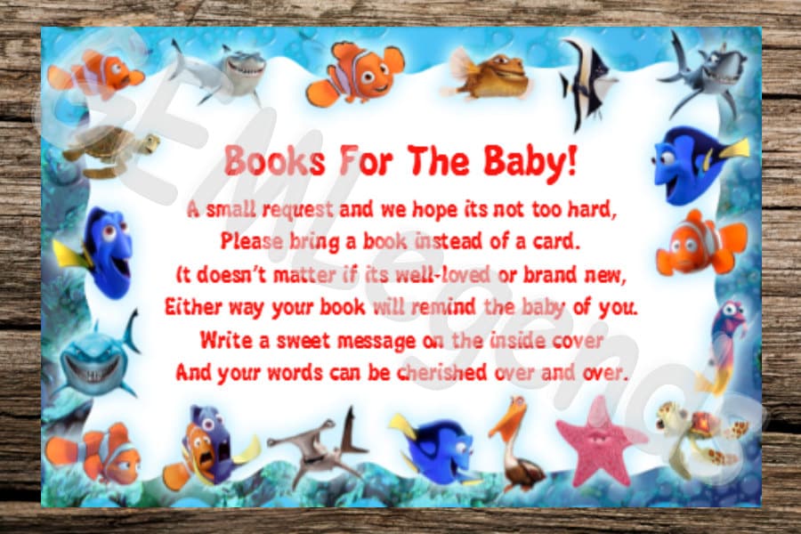 Nemo Baby Shower Finding Nemo Baby Shower Book Instead of Etsy