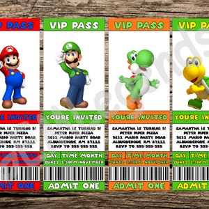 Super Mario Geburtstag, Super Mario Geburtstagseinladung, Super Mario Bros, Super Mario Party, Mario Party Einladungen, digitaler Download