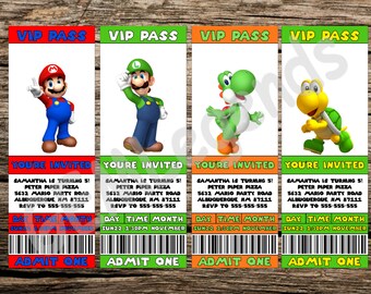 Aniversário do Super Mario, convite de aniversário do Super Mario, Super Mario Bros, festa do Super Mario, convites para festa do Mario, download digital