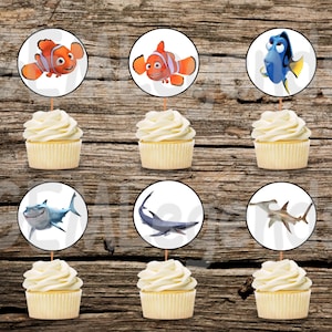 Finding Nemo Cupcake Toppers, Finding Nemo Birthday, Nemo Cupcake Toppers, Nemo Birthday Party, INSTANT DOWNLOAD, DIGITAL Download