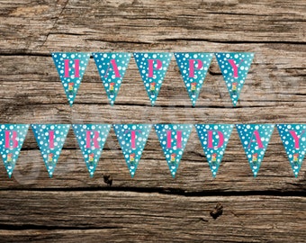 Kleine Meerjungfrau Geburtstagsbanner, kleine Meerjungfrau Banner, kleine Meerjungfrau Geburtstagsparty, kleine Meerjungfrau Party, SOFORTIGER DOWNLOAD