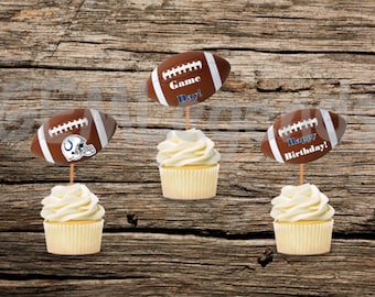 Toppers de cupcake de Indianapolis Colts, Toppers de cupcake de Colts, festa de aniversário de Colts, festa de Colts, festa da NFL, aniversário da NFL, impressão instantânea