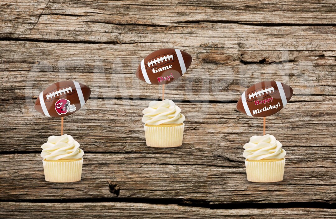 Kansas City Chiefs Cupcake Toppers, Chiefs Cupcake Toppers, Chiefs ...