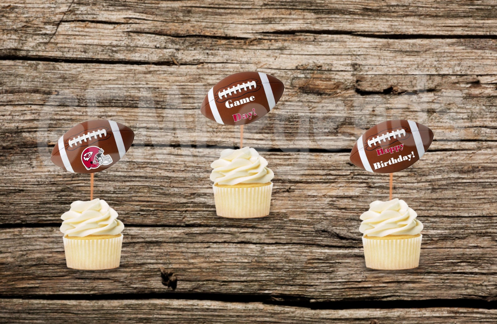 Kansas City Chiefs Cupcake Toppers, Chiefs Cupcake Toppers, Chiefs ...