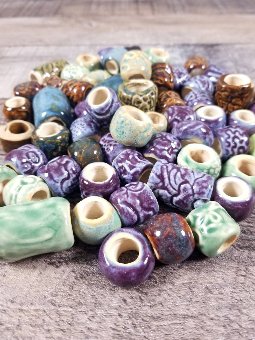 Hair Beads for Braids for Girls, Durable Large Hole Beads for  Hair Braiding, Assorted Macrame Beads for Crafts, Women Medium Loc Beads,  Colorful Natural Gemstone Pack of 20 : Arts, Crafts