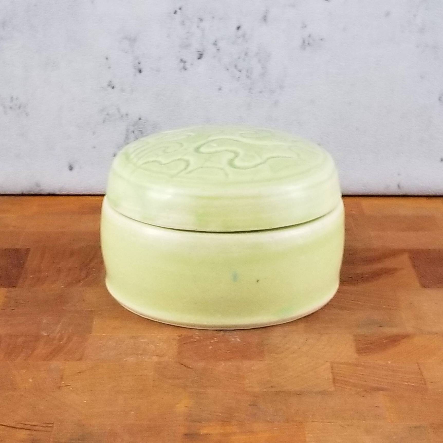 Salt cellar with textured lid Kitchen salt storage jar Etsy