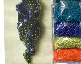 Mastering the Curl Kit Brights: orange, chartreuse, purple, teal, olivine.