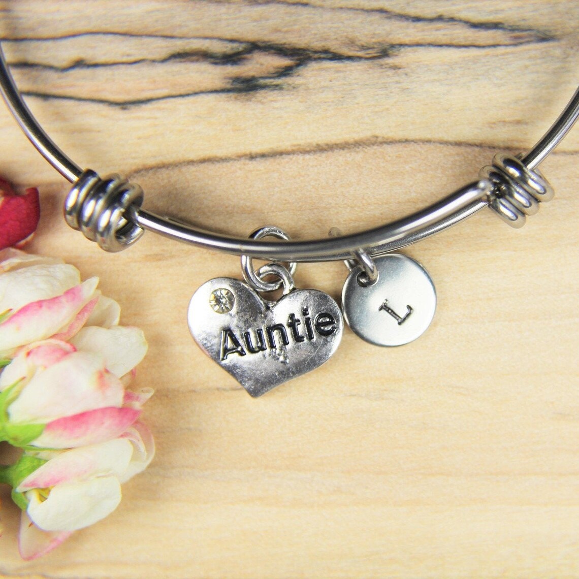 Silver auntie bracelet Clearance