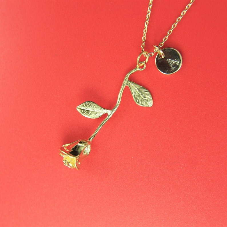 Valentine's shops Gift Best Christmas Gift Rose Necklace Gold Plated Rose Flower Charm Mother's Day Birthday Gift Romantic Gift Personalized Gift