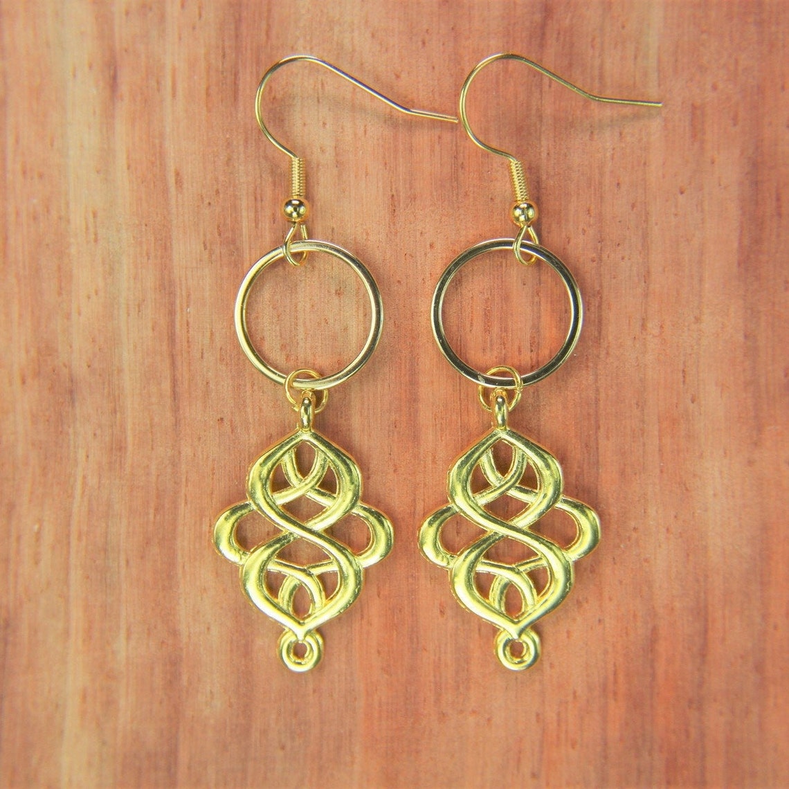 Gold Celtic Knot Earrings Celtic Earrings Gold Celtic Knot | Etsy