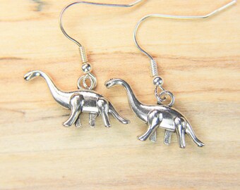 Silve Dinosaur Earrings Dinosaur Earrings Dinosaur Gifts Dinosaur Jewelry Dinosaur Pendant Animal Jewelry Personalized Gift