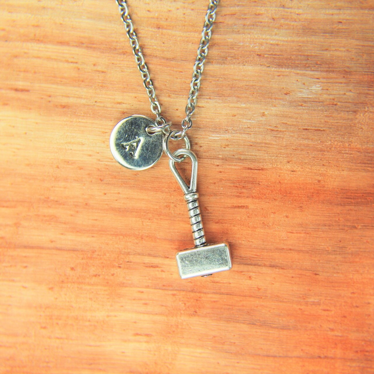 Hammer Necklace Silver Hammer Charm Necklace Hammer Gift Etsy