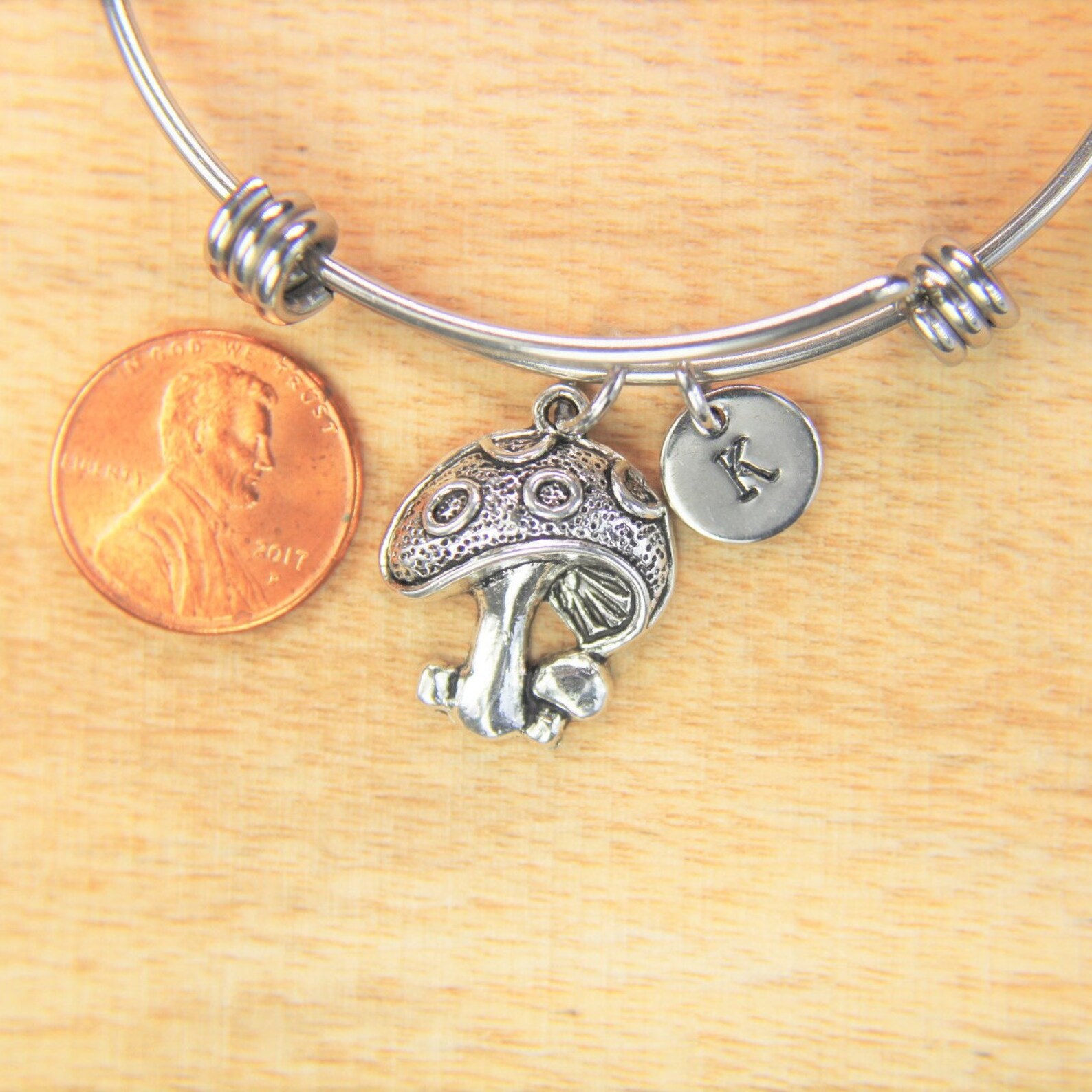 Mushroom Bracelet Mushroom Bangle Mushroom Jewelry Mushroom Etsy