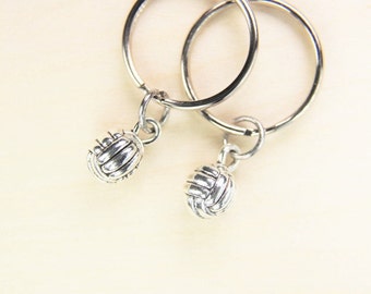 Set of 2 Volleyball  Keychain Volleyball Team Gifts Volleyball Mom Gift Sport Gift Volleyball Best Friends Gift Personalized Keychain