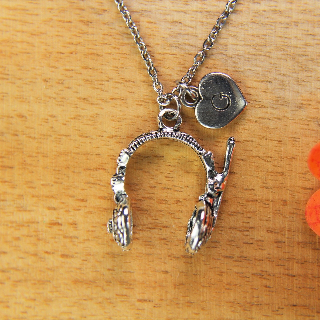 Headphone Necklace Personalized Headhopne Necklace Headhpone Etsy