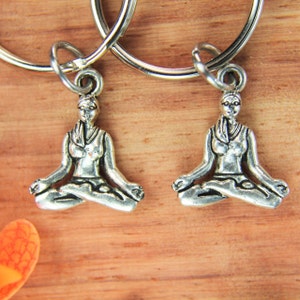 Set of 2 Yoga Charm Keyrings Yoga Charm Sport Gift Yoga Pendant Yoga Jewelry Customized Jewelry Fitness Gift Birthday Gift Personalized Gift