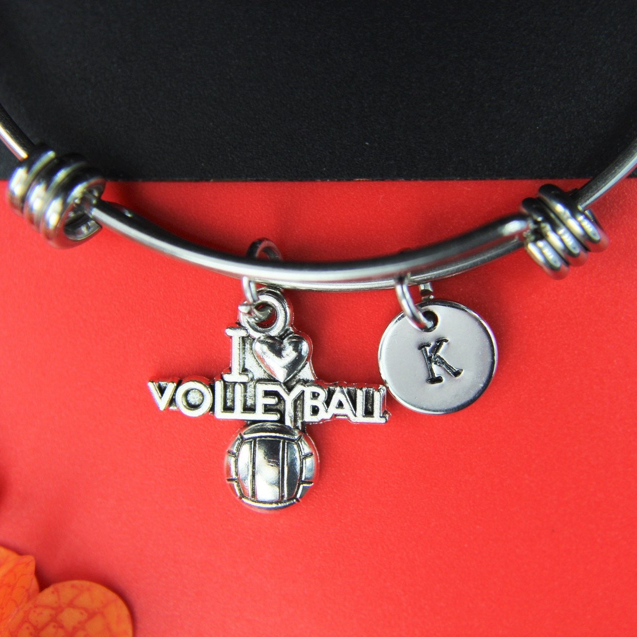 Volleyball Charm Bracelet - I Love Volleyball Small