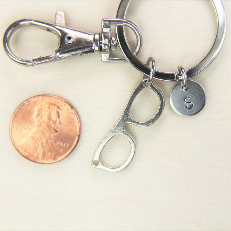 Silver Glasses Charm Keychains Sunglasses Keychain Silver Etsy