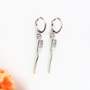 Christmas Gift Toothbrush Earrings Toothbrush Pendant Birthday Gift Mom Gift Coworker Gift Holliday Gift Personalized Gift