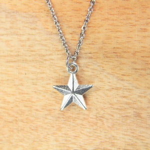 Star Necklace Silver Star Charm Necklace Birthday Gift Mother's Gift Christmas Gift Personalized Gift