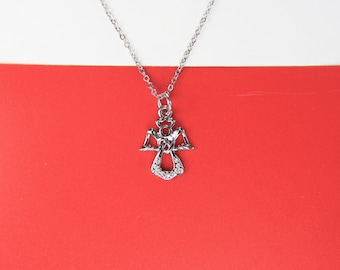 Tiny Angel Necklace Fairy Charm Valentine Gift  Halloween Gift  Angel Gift Mother Daughter Gift Personalized Necklace
